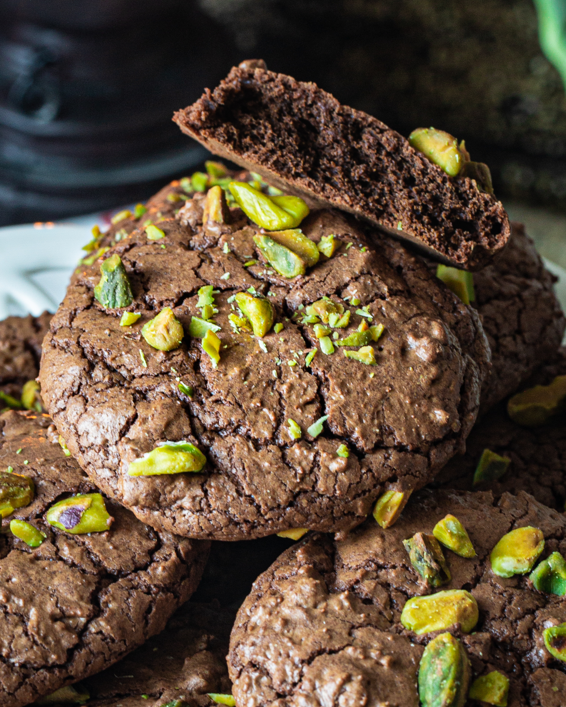 Chocolate Pistachio Cookies-4